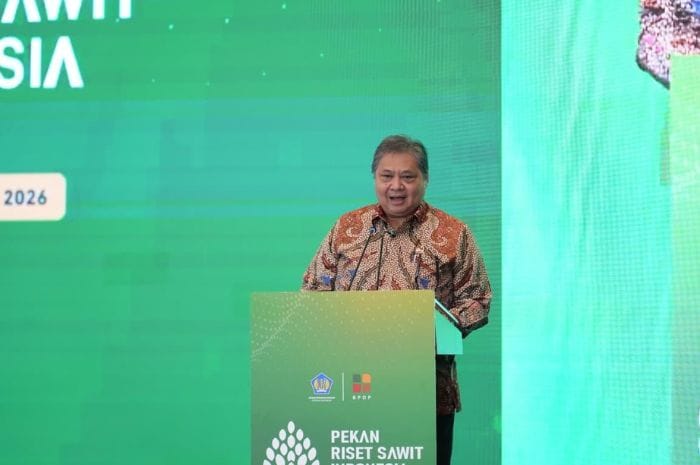 Airlangga Hartarto menyampaikan pentingnya implementasi Biodiesel B50 dalam penutupan Pekan Riset Sawit Indonesia (PERISAI) 2026 di Jakarta.
