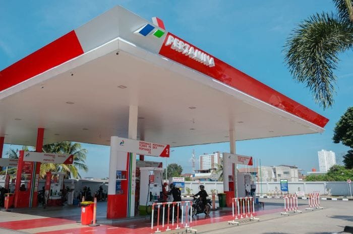 SPBU Pertamina setelah penyesuaian harga BBM nonsubsidi mulai 1 Agustus 2026.