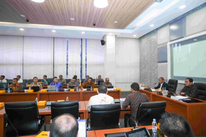 Menteri Perindustrian Muhammad Sarmuji saat menyampaikan pentingnya penataan kebijakan impor